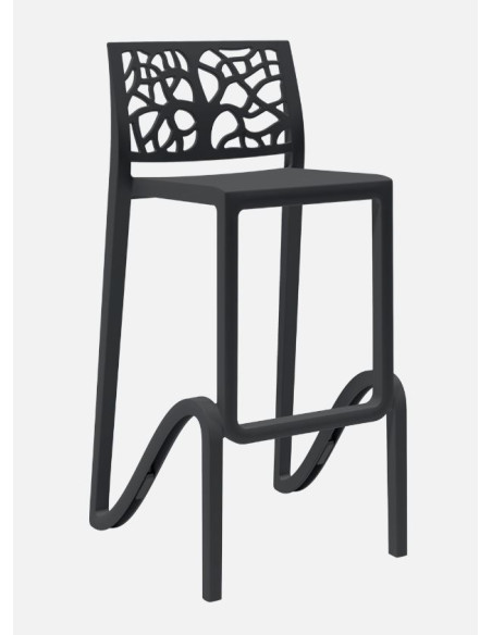 Tabouret haut Maori Anthracite