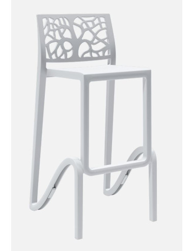 Tabouret haut Maori Blanc