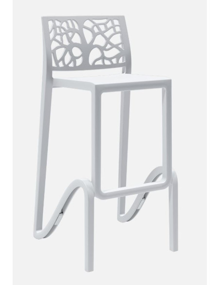 Tabouret haut Maori Blanc