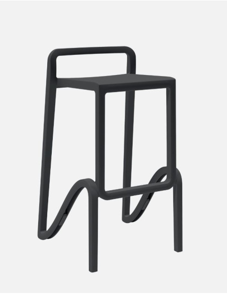 Tabouret haut Venezia Anthracite