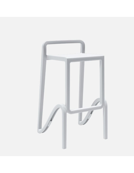 Tabouret haut Venezia Blanc